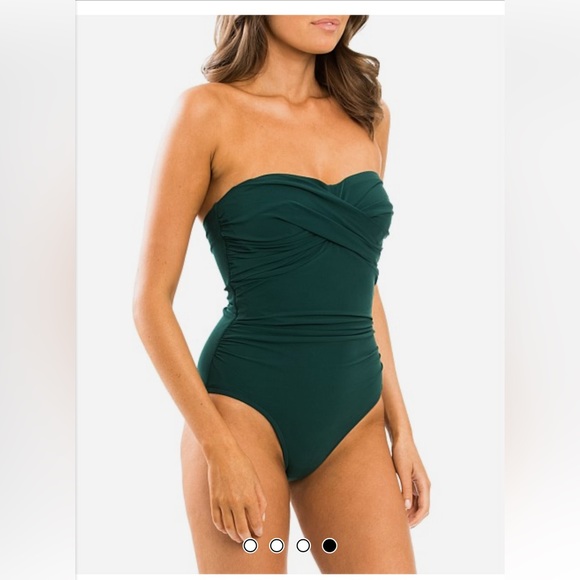 JETS Australia Contour Bandeau D-DD swimSuit Emerald Green siz 10. Worn once - Picture 10 of 10